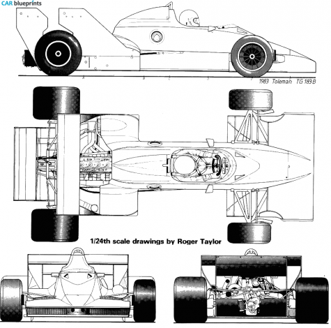 1983 Toleman TG 183B OW blueprint