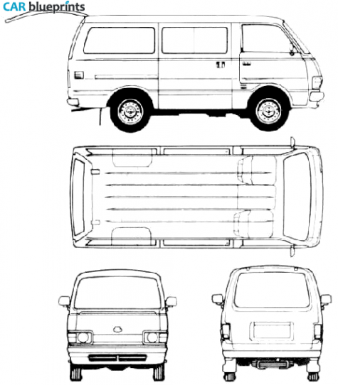 1979 Toyota Hiace Microvan blueprint