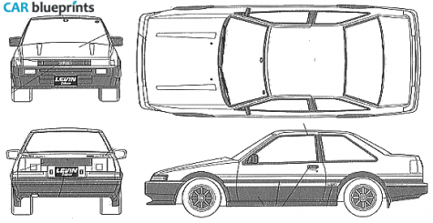 1985 Toyota Levin (AE86) 1600GT Apex Coupe blueprint