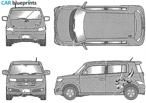 2006 Toyota Bb II Styling Package Vera Microvan blueprint