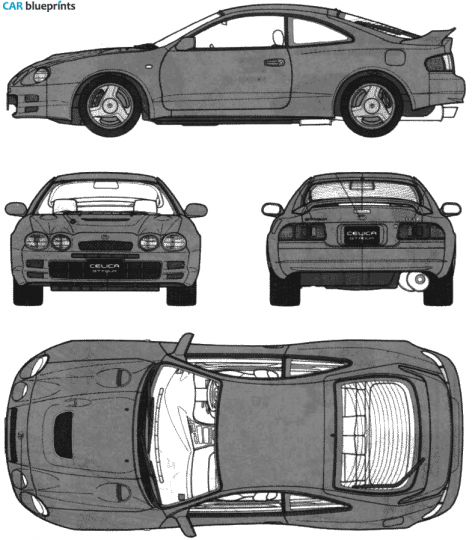 1994 Toyota Celica VI T200 GT4 Coupe blueprint