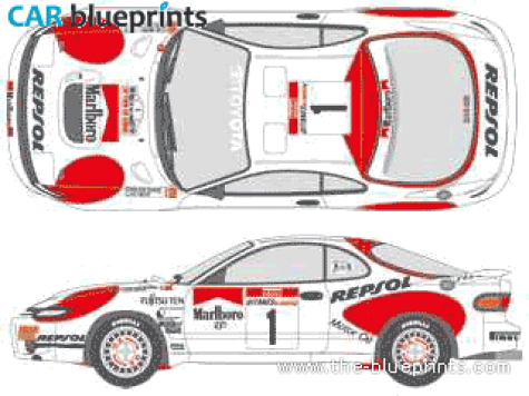 1993 Toyota Celica Turbo GT4 Coupe blueprint