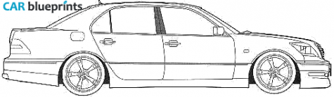 1997 Toyota Celsior II UCF20 II Sedan blueprint