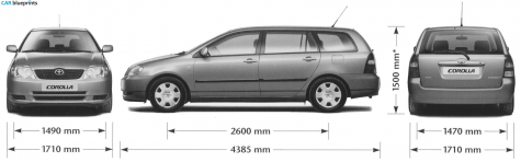 2001 Toyota Corolla Wagon blueprint