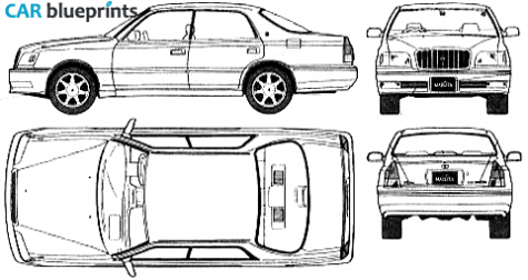 1980 Toyota Crown 30 Royal Saloon G4 Sedan blueprint