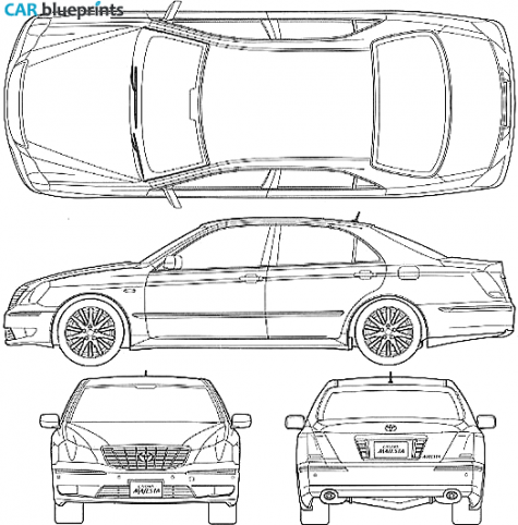 2004 Toyota Crown Majesta IV Sedan blueprint