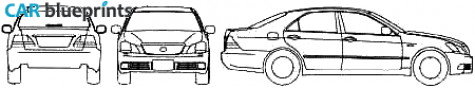 2007 Toyota Crown XII Royal S180 Sedan blueprint