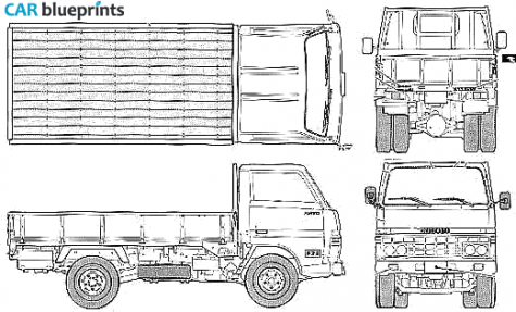 1979 Toyota Dyna IV U20 2-tones Truck blueprint