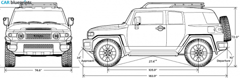 2007 Toyota FJ Cruiser SUV blueprint