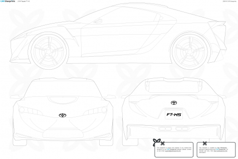 2009 Toyota FT-HS Concept Coupe blueprint