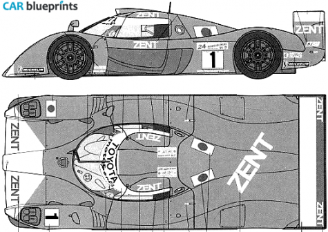 1999 Toyota GT-One TS020 Coupe blueprint