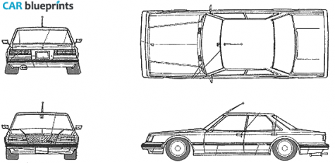 1980 Toyota Chaser II GX61 Avante Sedan blueprint