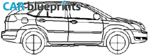 2005 Toyota Harier SUV blueprint