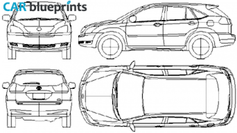 2005 Toyota Harrier SUV blueprint