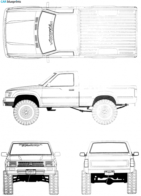 1992 Toyota Hilux V 4WD Pick-up blueprint