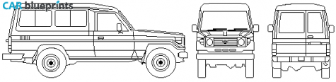 1986 Toyota Land Cruiser 72 Wagon blueprint