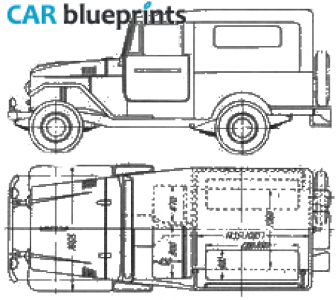 1959 Toyota Land Cruiser FJ28KB SUV blueprint