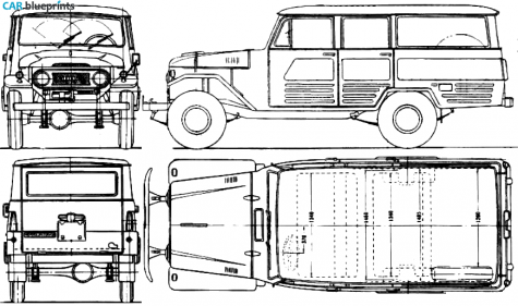 1964 Toyota Land Cruiser FJ45LV SUV blueprint