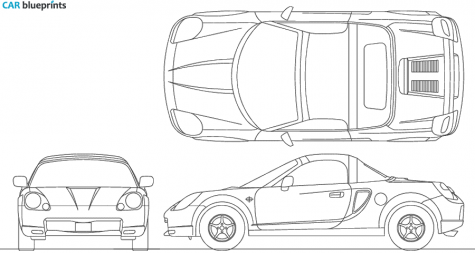 2002 Toyota MR 2 Coupe blueprint