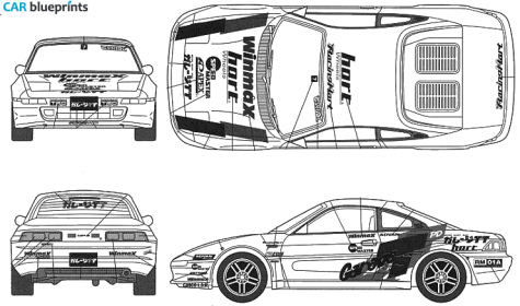 1990 Toyota MR2 II SW20 Garage TT Coupe blueprint