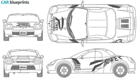 2000 Toyota MR S Turbo Power Coupe blueprint