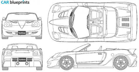 2000 Toyota MR S Cabriolet blueprint