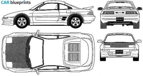 1996 Toyota MR 2 Coupe blueprint