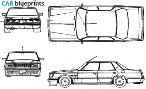 1979 Toyota Crown VI MS110 2800 Sedan blueprint