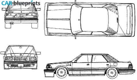 1984 Toyota Crown VII MS125 30 Twincam Sedan blueprint