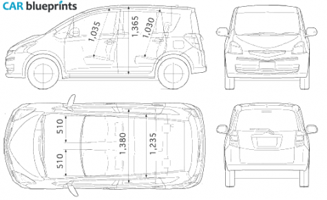 2006 Toyota Ractis Microvan blueprint