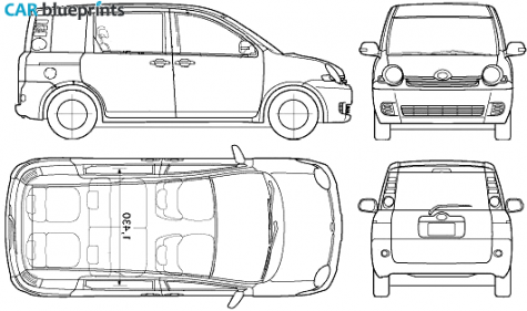 2007 Toyota Sienta Wagon blueprint