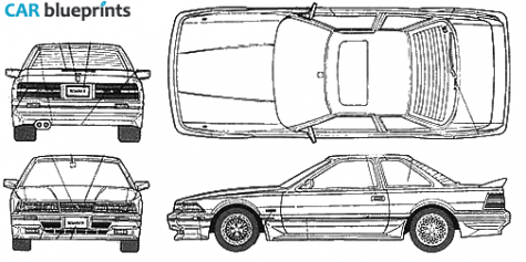 1986 Toyota Soarer II Z20 30GT Coupe blueprint