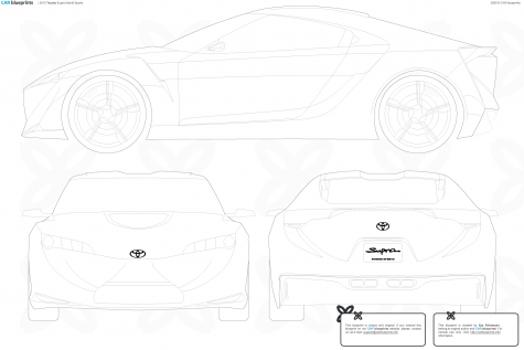 2010 Toyota Supra Hybrid Sports Coupe blueprint
