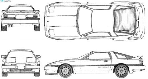 1988 Toyota Supra III Turbo A Coupe blueprint