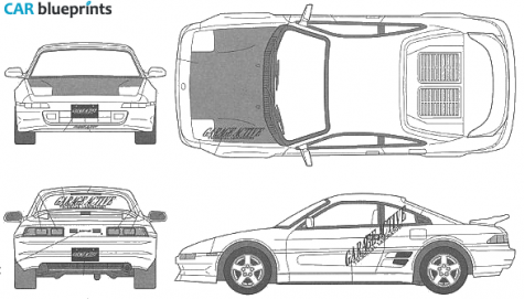 1991 Toyota MR2 II SW20 Garage Active Coupe blueprint