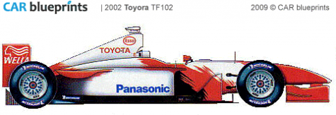 2002 Toyota TF102 F1 OW blueprint