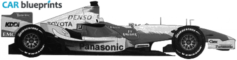 2007 Toyota TF107 F1 GP OW blueprint