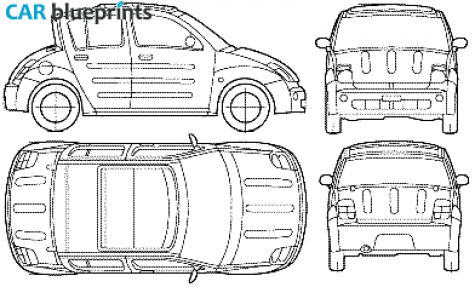 2003 Toyota WiLL Vi Hatchback blueprint