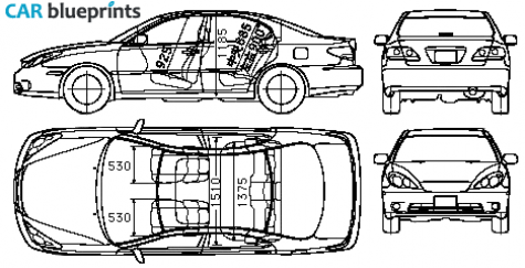 2005 Toyota Windom Lexus ES Sedan blueprint