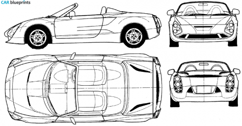 2001 Toyota MR-S VM180 Zagato Cabriolet blueprint