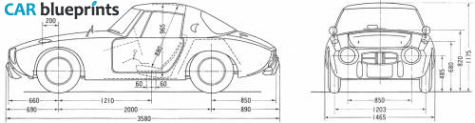 1965 Toyota Sports 800 Roadster blueprint