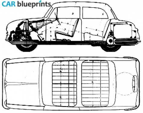 1955 Trabant P70 Sedan blueprint