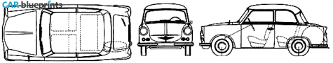 1958 Trabant 500 Sedan blueprint