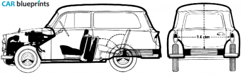 1963 Trabant 600 Kombi Wagon blueprint