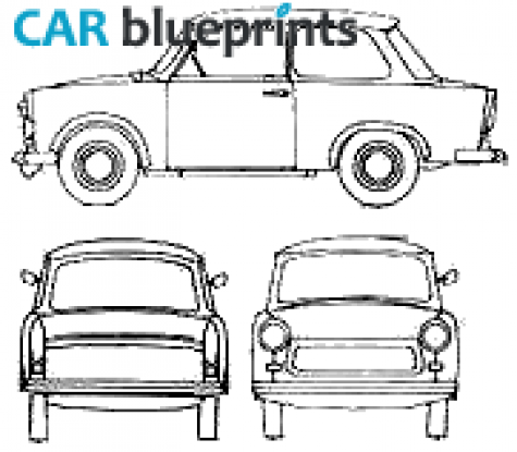 1973 Trabant 601 Sedan blueprint