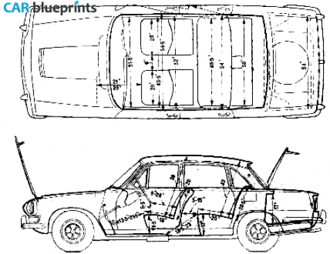 1969 Triumph 25 PI Sedan blueprint