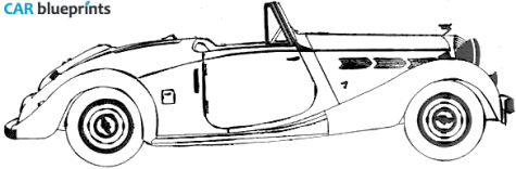 1938 Triumph Dolomite Roadster blueprint