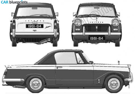 1960 Triumph Herald 1200 Coupe blueprint