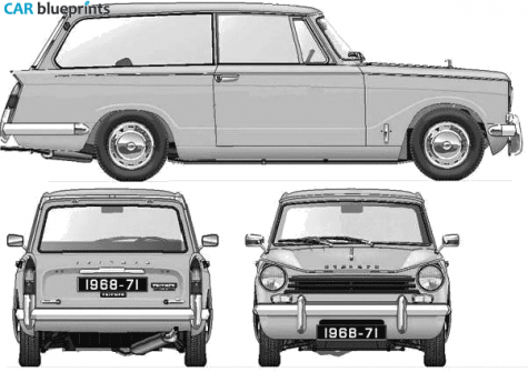 1971 Triumph Herald Estate 13/60 Wagon blueprint