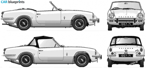 1967 Triumph Spitfire Mk III Cabriolet blueprint